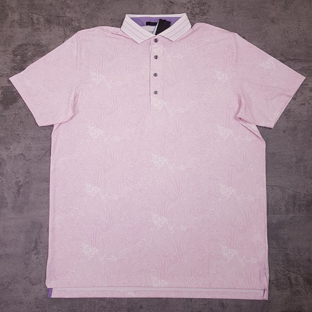GREYSON The Hidden Truth Polo Shirt Mens Size 2XL Sunrise Pink‎ Tropical